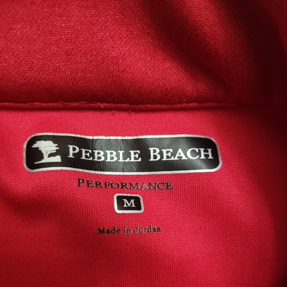 Pebble Beach Performance 1/4 Zip Pullover Mens M Red Sweatshirt Golf - Picture 3 of 6